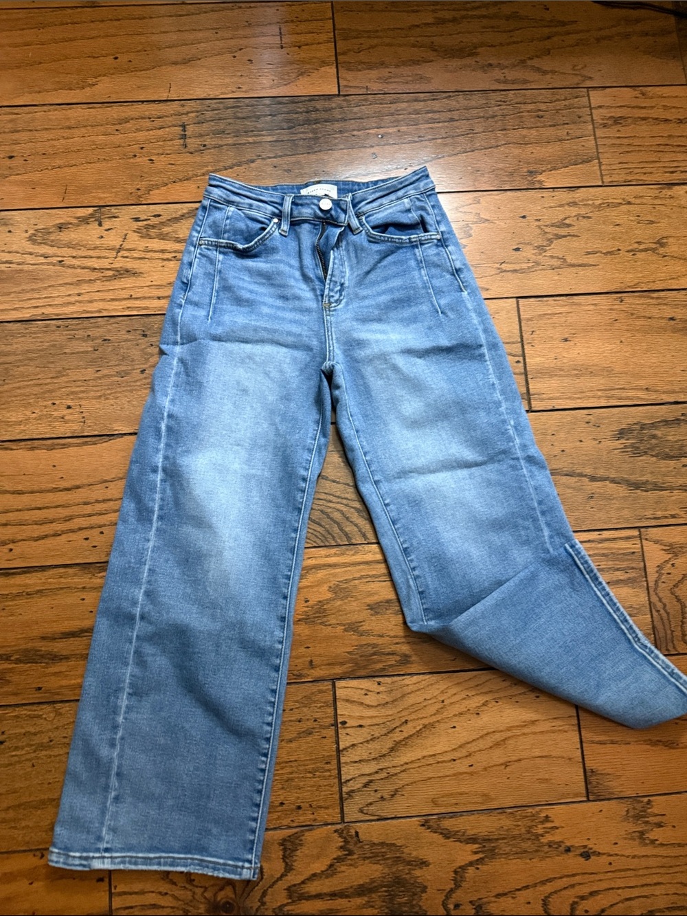 High-Rise Wide-Leg Jeans in Medium Blue